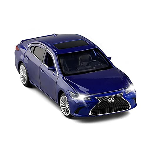 Miniatur Motorfahrzeug-Modelle Maßstab 1 32 Für ES300 Luxury Sound and Light Car Model Kit Simulation Alloy Car Diecast Car Simulation Car Fertigmodell(Blau) von BMAONZ