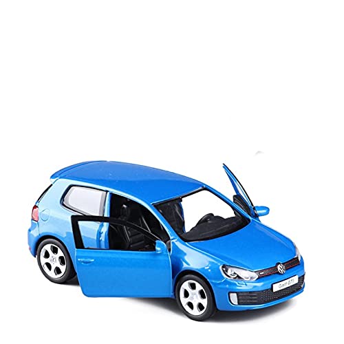 Miniatur Motorfahrzeug-Modelle Maßstab 1 36 High Imitation Alloy Modellauto Für Volkswagen Golf 6 Metallauto Spielzeug Diecast Car Fertigmodell(Blau) von BMAONZ