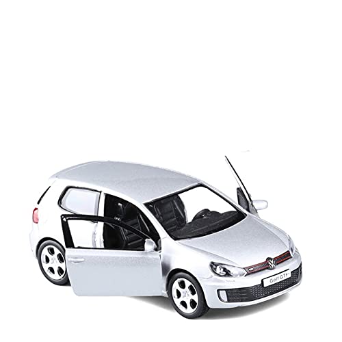 Miniatur Motorfahrzeug-Modelle Maßstab 1 36 High Imitation Alloy Modellauto Für Volkswagen Golf 6 Metallauto Spielzeug Diecast Car Fertigmodell(Silber) von BMAONZ