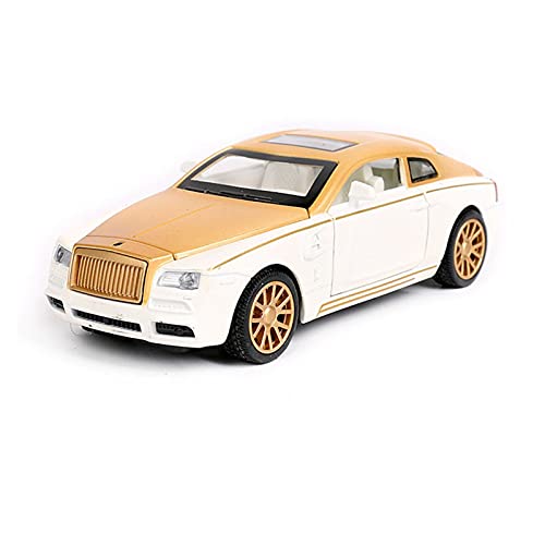 Miniatur Motorfahrzeug-Modelle Modellauto 1 32 Legierung Für Rolls-Royce Zurückziehen Sound Und Licht Modell Diecast Spielzeugauto Simulation Fertigmodell(Gold) von BMAONZ