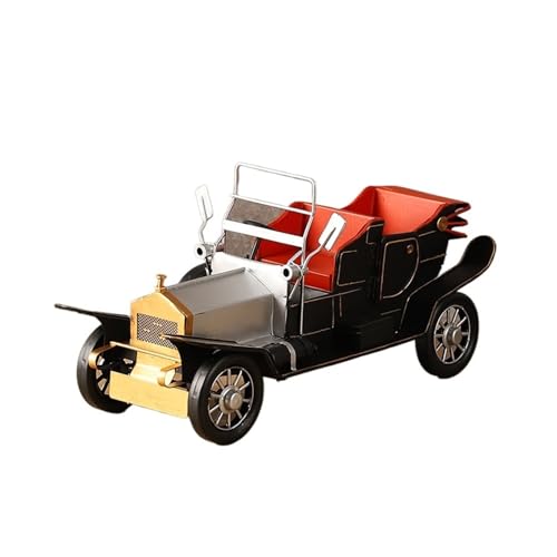 Miniatur Motorfahrzeug-Modelle Retro Nostalgische Eisen Oldtimer Ornamente Home Wohnzimmer TV Schrank Automodell Desktop Dekorationen Fertigmodell(Silver) von BMAONZ