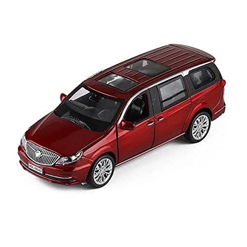 Miniatur Motorfahrzeug-Modelle Simulationsautomodell 1 32 Alloy Diecast Automodell Für Buick GL8 ES Sound Und Leichtmetall Fertigmodell(Red-a) von BMAONZ