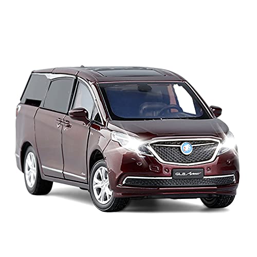 Miniatur Motorfahrzeug-Modelle Simulationsautomodell 1 32 Alloy Diecast Automodell Für Buick GL8 ES Sound Und Leichtmetall Fertigmodell(Red-b) von BMAONZ