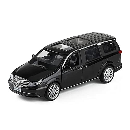 Miniatur Motorfahrzeug-Modelle Simulationsautomodell 1 32 Alloy Diecast Automodell Für Buick GL8 ES Sound Und Leichtmetall Fertigmodell(Schwarz) von BMAONZ
