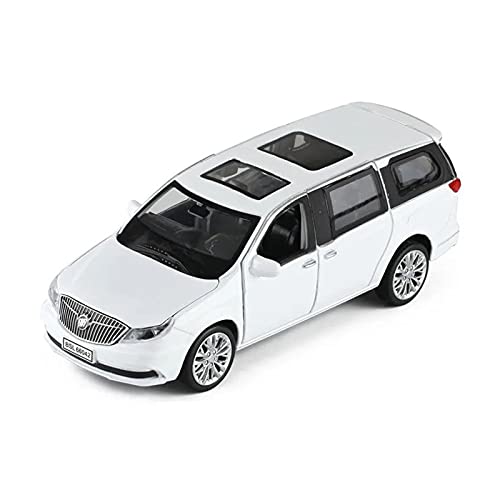 Miniatur Motorfahrzeug-Modelle Simulationsautomodell 1 32 Alloy Diecast Automodell Für Buick GL8 ES Sound Und Leichtmetall Fertigmodell(White-a) von BMAONZ