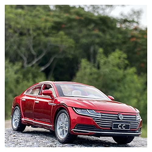 Miniatur Motorfahrzeug-Modelle Simulationsautomodell 1 32 Alloy Diecast Automodell Für Volkswagens CC Coupe Zurückziehen Von Sound Und Licht Fertigmodell(Rot) von BMAONZ