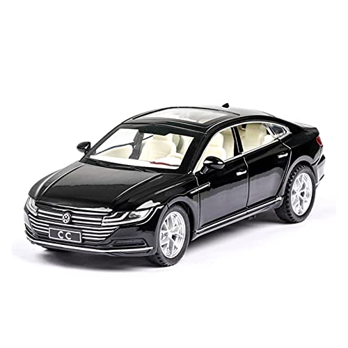 Miniatur Motorfahrzeug-Modelle Simulationsautomodell 1 32 Alloy Diecast Automodell Für Volkswagens CC Coupe Zurückziehen Von Sound Und Licht Fertigmodell(Schwarz) von BMAONZ