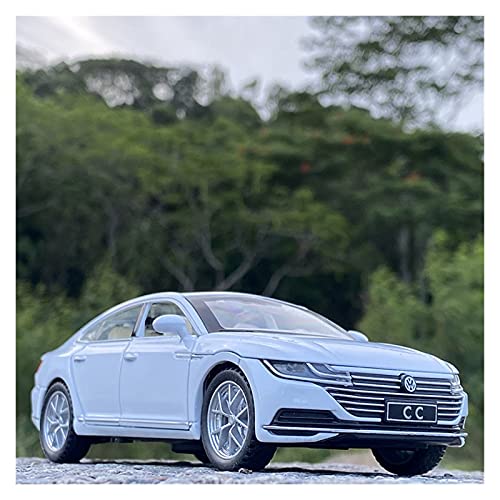 Miniatur Motorfahrzeug-Modelle Simulationsautomodell 1 32 Alloy Diecast Automodell Für Volkswagens CC Coupe Zurückziehen Von Sound Und Licht Fertigmodell(White) von BMAONZ