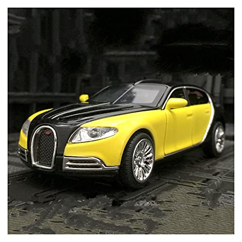 Miniatur Motorfahrzeug-Modelle Simulationsautomodell 1 32 Alloy Diecast Car Für Bugatti Galibier Sportwagen Zurückziehen Von Sound Und Licht Fertigmodell(Yellow) von BMAONZ