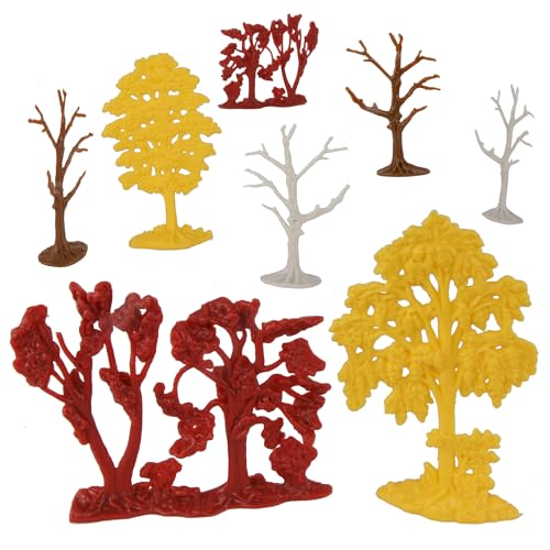 BMC CTS Herbstwald Bäume – 8-teiliges Kunststoff-Spielset Diorama-Zubehör von BMC Toys