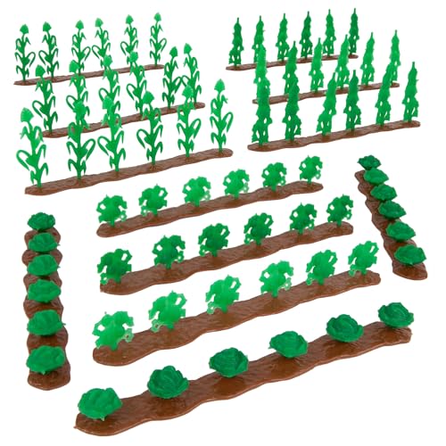 BMC Classic Marx Farm Erntereihen – 12-teiliges Spielset aus Kunststoff für Mais und Gemüse von BMC Toys
