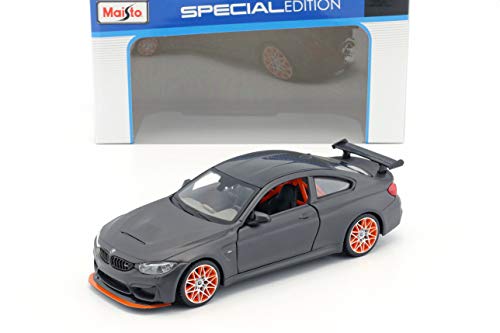 Maisto M4 GTS Mattschwarz mit orangefarbenen Felgen 1:24 von BMW