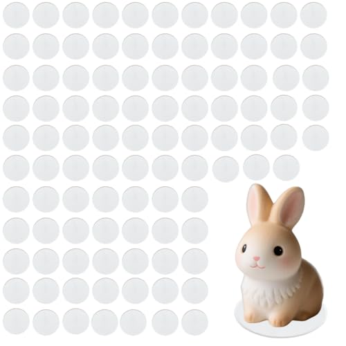 BMYUK 100 Stück 25 mm klare Kreise, Acrylplatte, Mini-Basis, Modell-Miniaturen, Malfiguren, Tischspiele, Kriegsspiele, Hobby, 2 mm dick von BMYUK