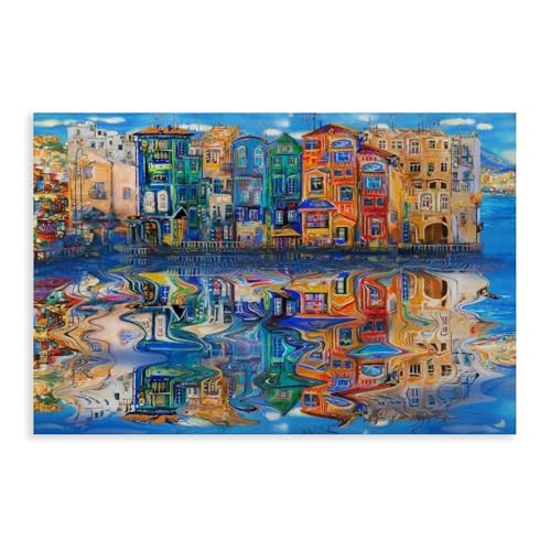 BNCEDJK Leinwandposter Amsterdam, Niederlande, Schlafzimmer, Dekoration, Landschaftsdekoration, Geschenk, 50 x 75 cm von BNCEDJK