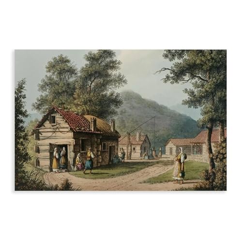 BNCEDJK Leinwandposter mit Ottomanen-Motiv, Schlafzimmerdekoration, Landschaftsdekoration, Geschenk, 50 x 75 cm von BNCEDJK