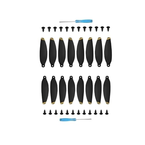 BNEAIGHW Propeller 16-teiliges RC-Helikopter-Propellerset for RC-Helikopter-Flugzeuge, RC-Propeller, RC-Flugzeug-Quadcopter-Zubehör, Propeller-Zubehörset Teil ersetzen(16PCS Gold) von BNEAIGHW