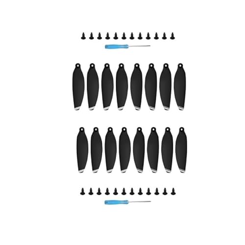 BNEAIGHW Propeller 16-teiliges RC-Helikopter-Propellerset for RC-Helikopter-Flugzeuge, RC-Propeller, RC-Flugzeug-Quadcopter-Zubehör, Propeller-Zubehörset Teil ersetzen(16PCS Silver) von BNEAIGHW