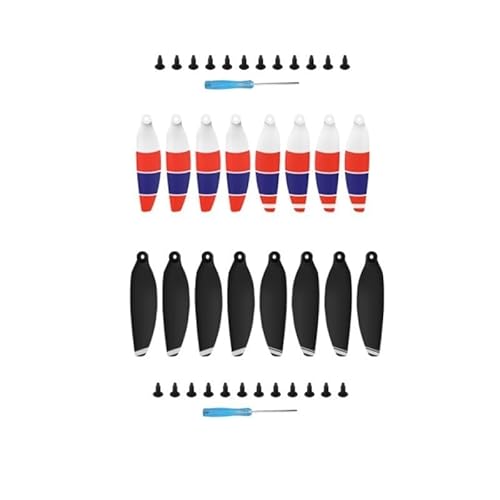 BNEAIGHW Propeller 16-teiliges RC-Helikopter-Propellerset for RC-Helikopter-Flugzeuge, RC-Propeller, RC-Flugzeug-Quadcopter-Zubehör, Propeller-Zubehörset Teil ersetzen(8 Silver 8 Colorful) von BNEAIGHW