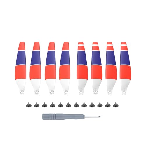 BNEAIGHW Propeller 6030 Propeller, kompatibel mit 3 PRO/Props Blade, leichten Flügelventilatoren, Ersatz-Ersatzteilen, Drohnenzubehör, RC-Hubschrauber-Propeller Teil ersetzen(8 PC Three Colour) von BNEAIGHW
