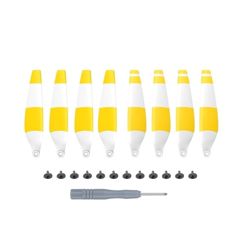 BNEAIGHW Propeller 6030 Propeller, kompatibel mit 3 PRO/Props Blade, leichten Flügelventilatoren, Ersatz-Ersatzteilen, Drohnenzubehör, RC-Hubschrauber-Propeller Teil ersetzen(8 PC Yellow) von BNEAIGHW