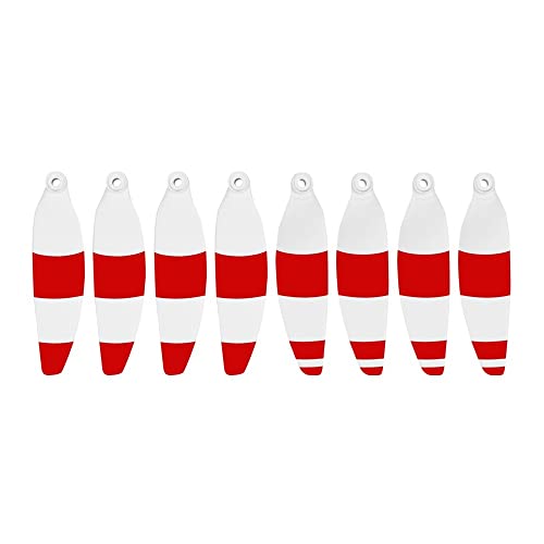 BNEAIGHW Propeller 8 Stück leichte 4 Paar Propeller 4726F faltbares geräuscharmes Zubehör RC-Hubschrauber-Propeller Propeller-Zubehör-Set Teil ersetzen(White Red) von BNEAIGHW