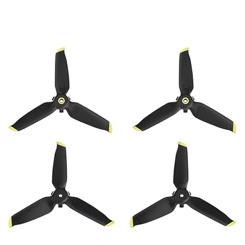 BNEAIGHW Propeller Propeller Combo Drone Leise Flugpropeller kompatibel mit FPV Drone Zubehör RC Hubschrauber Propeller RC Hubschrauber Flugzeuge Propeller RC Propeller Teil ersetzen(2 Pair Gold) von BNEAIGHW