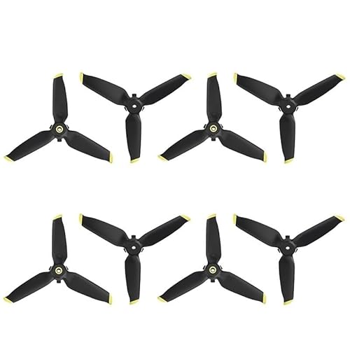 BNEAIGHW Propeller Propeller Combo Drone Leise Flugpropeller kompatibel mit FPV Drone Zubehör RC Hubschrauber Propeller RC Hubschrauber Flugzeuge Propeller RC Propeller Teil ersetzen(4 Pair Gold) von BNEAIGHW