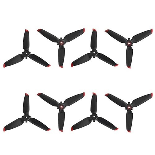 BNEAIGHW Propeller Propeller Combo Drone Leise Flugpropeller kompatibel mit FPV Drone Zubehör RC Hubschrauber Propeller RC Hubschrauber Flugzeuge Propeller RC Propeller Teil ersetzen(4 Pair RED) von BNEAIGHW