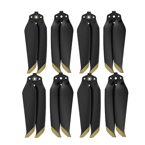 Propeller 7238 Low Noise Props 7238F Propeller Kompatibel mit Air 2 Kompatibel mit AIR 2S Drohnenzubehör RC-Hubschrauber Propeller RC-Hubschrauber Flugzeuge Propeller Teil ersetzen(4 Pairs Golden) von BNEAIGHW
