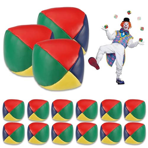 BNGXR Jonglierbälle, 15 Pcs Professionelle Jonglierbälle Strapazierfähigem Vierfarbig Freizeitsport Jonglierbälle Leicht zu Greifen Farbige Jonglierbälle für Persönlich Oder Mehrpersonenfähig BNGXR Jonglierbälle, 15 Pcs Professionelle Jonglierbälle Strapazierfähigem Vierfarbig Freizeitsport Jonglierbälle Leicht zu Greifen Farbige Jonglierbälle für Persönlich Oder Mehrpersonenfähig von BNGXR