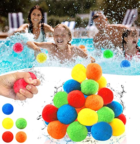 BNGXR Wasserbomben Set Splash Bälle, 30 Stück Softball Wasserbomben, Bälle ein Spiel für Wasserspaß Wasserbomben Bälle Wasserbomben Wiederverwendbare Splash Ball Wasser Ballon Wasser Waterbomb BNGXR Wasserbomben Set Splash Bälle, 30 Stück Softball Wasserbomben, Bälle ein Spiel für Wasserspaß Wasserbomben Bälle Wasserbomben Wiederverwendbare Splash Ball Wasser Ballon Wasser Waterbomb von BNGXR