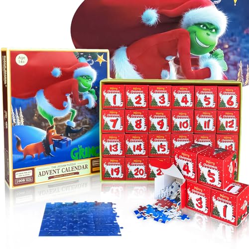 Puzzle Adventskalender 2024 Weihnachtspuzzles für Kinder und Erwachsene, 1008 Teile, 24 Tage Countdown bis Weihnachten, Strumpffüller, Weihnachtspuzzles Geschenk Puzzle Adventskalender 2024 Weihnachtspuzzles für Kinder und Erwachsene, 1008 Teile, 24 Tage Countdown bis Weihnachten, Strumpffüller, Weihnachtspuzzles Geschenk von BNLIK