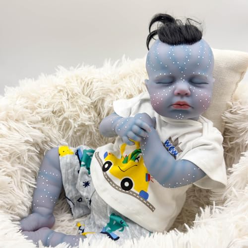 BNNPUU Reborn Babypuppen 20 Zoll Handgemachte Lebensechte Babypuppen Weicher Stoffkörper Wie EIN Echtes Baby Reborn Geschlossene Augen Puppen von BNNPUU