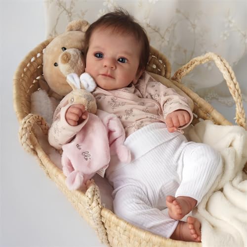BNNPUU Reborn Puppe Mädchen Lebensechte Babypuppen Reborn Babys 46cm Puppe Reborn Baby Sieht aus wie EIN echtes Baby Blau Augen Toddler Kinder Geschenkset BNNPUU Reborn Puppe Mädchen Lebensechte Babypuppen Reborn Babys 46cm Puppe Reborn Baby Sieht aus wie EIN echtes Baby Blau Augen Toddler Kinder Geschenkset von BNNPUU
