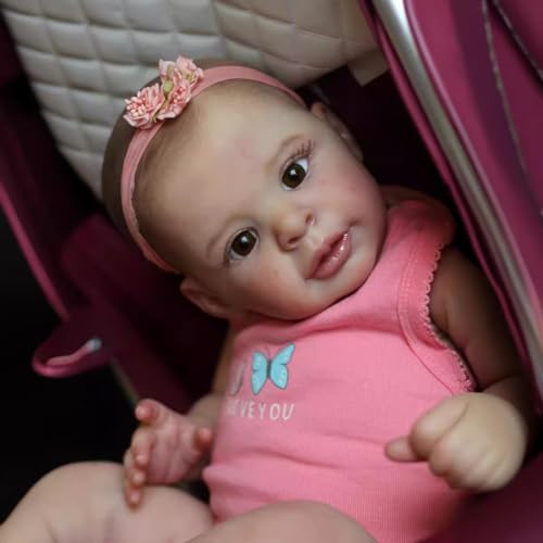 Reborn Babypuppen Mädchen 20 Zoll Weicher Körper Realistisch Neugeborenes Ganzkörper Vinyl Anatomisch Korrekt Real Life Babypuppen Reborn Babys Mädchen die Lebensecht Aussehen Baby von BNNPUU