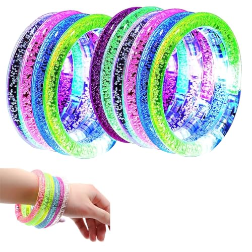 9 Stück LED-Blinkarmbänder, leuchtende Armbänder, dunkle Party, Gastgeschenke für Partys, Glow Sticks Armbänder mit Stäbchen für Party Konzert von BNOYONERAS