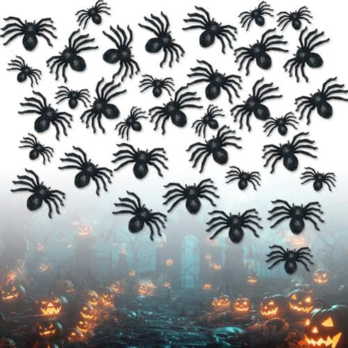 Schwarze Plastikspinnen, Realistische Plastik Spinne, 100 Stück Realistische Spinnen Halloween Dekoration, Halloween Fake Spider Plastik, Plastik Spinnen Halloween Party Streich Requisiten,Narrentag Schwarze Plastikspinnen, Realistische Plastik Spinne, 100 Stück Realistische Spinnen Halloween Dekoration, Halloween Fake Spider Plastik, Plastik Spinnen Halloween Party Streich Requisiten,Narrentag von BNOYONERAS