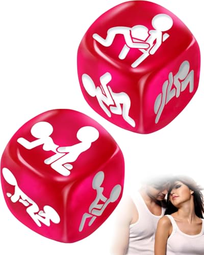 BNREOZA 2 Pieces Couples Heated Dice Game, Couples Multiple Positions, Wife Dice Positions Lehrbuch, Humor-Spiele, Party-Spiele, Couples Schlafzimmer Geschenke, Erwachsene von BNREOZA