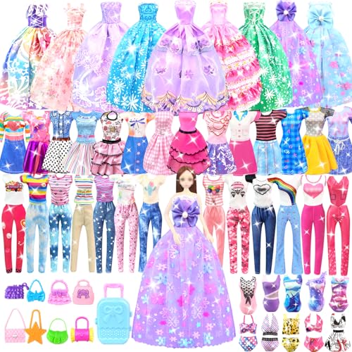 Puppenkleidung und Zubehör für 11,5 Zoll Puppe Dress up Set mit Prinzessin Kleider Mode Kleider Tops und Hosen Taschen Geschenk Spielzeug für Mädchen 4 5 6 7 8 9 10 Jahre Weihnachten Geburtstag Puppenkleidung und Zubehör für 11,5 Zoll Puppe Dress up Set mit Prinzessin Kleider Mode Kleider Tops und Hosen Taschen Geschenk Spielzeug für Mädchen 4 5 6 7 8 9 10 Jahre Weihnachten Geburtstag von BNUZEIYI