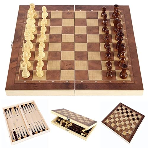 BNWRRCVKE schachspiel,3in1Schachspiel Holz Hochwertigschach,Backgammon,Schachbrett Holz,klappbare Schachkassette,magnetisches schachspiel,Schachfiguren für Kinder und Erwachsene,29 x 29 cm,reiseschac BNWRRCVKE schachspiel,3in1Schachspiel Holz Hochwertigschach,Backgammon,Schachbrett Holz,klappbare Schachkassette,magnetisches schachspiel,Schachfiguren für Kinder und Erwachsene,29 x 29 cm,reiseschac von BNWRRCVKE