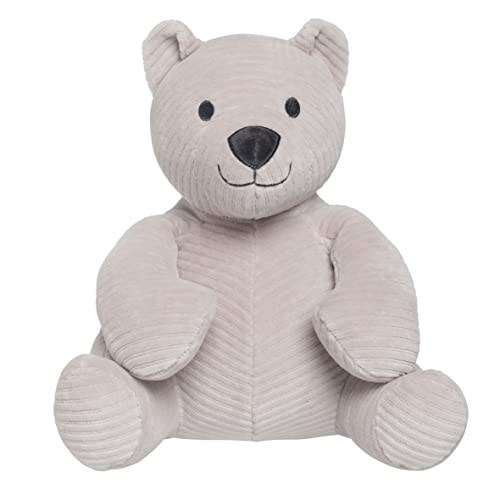 BO BABY'S ONLY - Bär Kuscheltier Sense - Weicher Teddybär - Baby Geschenk für Jungen und Mädchen - Aus Baumwolle - 25x25 cm - Kieselgrau von BO BABY'S ONLY