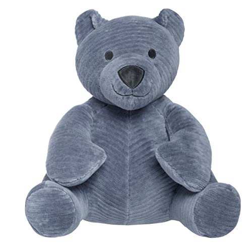 BO BABY'S ONLY - Bär Kuscheltier Sense - Weicher Teddybär - Baby Geschenk für Jungen und Mädchen - Aus Baumwolle - 25x25 cm - Vintage Blue von BO BABY'S ONLY