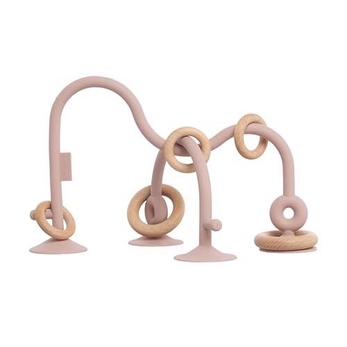 Baby's Only - Motorikschleife - Baby Motorikspielzeug - kugelbahn aus Silikonen und Holz - Kugel Labyrinth - Babyspielzeug für Jungen und Mädchen - Für 3 bis 18 Monaten - Alt Rosa Baby's Only - Motorikschleife - Baby Motorikspielzeug - kugelbahn aus Silikonen und Holz - Kugel Labyrinth - Babyspielzeug für Jungen und Mädchen - Für 3 bis 18 Monaten - Alt Rosa von BO BABY'S ONLY