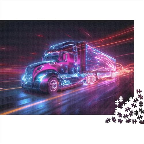 LKW 1000 Stück Puzzles Für Erwachsene Teenager Stress Abbauen Familien-Puzzlespiel 1000-teiliges Puzzle Kinder Lernspiel Spielzeug Geschenk Puzzel 1000pcs (75x50cm) von BOAHZCJEG