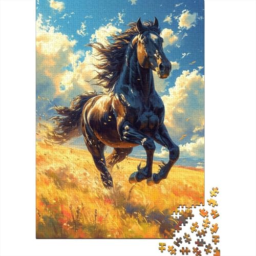 Pferd Puzzlespiel 1000 Teile Jigsaw Puzzle 1000 Puzzle FüR Erwachsene Kinder Senioren Erwachsenen Puzzlespiel Puzzel 1000pcs (75x50cm) von BOAHZCJEG