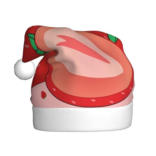 Cartoon-Erdbeer-Plüsch-Weihnachtsmütze, bequeme Kopfbedeckung für Urlaubspartys und Eltern-Kind-Aktivitäten Cartoon-Erdbeer-Plüsch-Weihnachtsmütze, bequeme Kopfbedeckung für Urlaubspartys und Eltern-Kind-Aktivitäten von BOAIHH