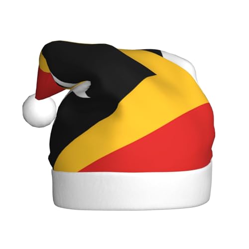 Demokratische Republik Timor-Leste Plüsch-Weihnachtsmütze, bequeme Kopfbedeckung für Urlaubspartys und Eltern-Kind-Aktivitäten von BOAIHH
