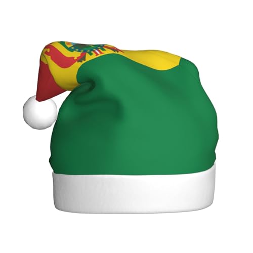 Flagge von Bolivien, Plüsch-Weihnachtsmütze, bequeme Kopfbedeckung für Feiertagsfeiern und Eltern-Kind-Aktivitäten Flagge von Bolivien, Plüsch-Weihnachtsmütze, bequeme Kopfbedeckung für Feiertagsfeiern und Eltern-Kind-Aktivitäten von BOAIHH