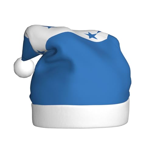 Flagge von Honduras Plüsch-Weihnachtsmütze, bequeme Kopfbedeckung für Urlaubspartys und Eltern-Kind-Aktivitäten von BOAIHH