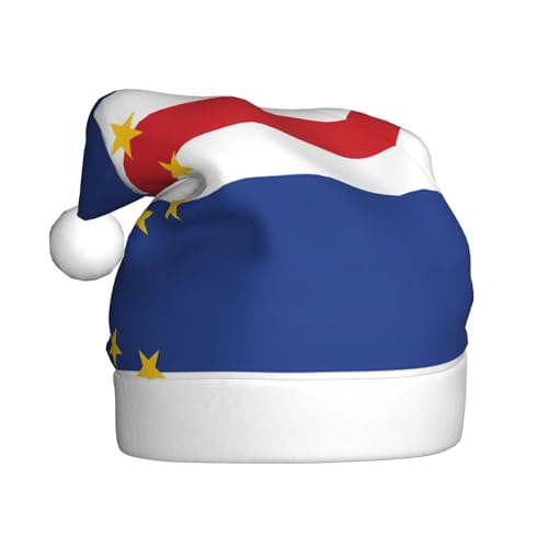 Flagge von Kap Verde, Plüsch-Weihnachtsmütze, bequeme Kopfbedeckung für Urlaubspartys und Eltern-Kind-Aktivitäten Flagge von Kap Verde, Plüsch-Weihnachtsmütze, bequeme Kopfbedeckung für Urlaubspartys und Eltern-Kind-Aktivitäten von BOAIHH